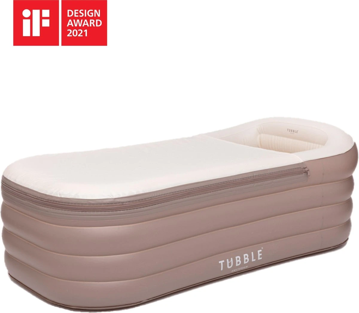 Tubble® Royale Air Bath - 255L - Ambient Taupe - Opblaasbaar Ligbad – Voor Volwassenen 3 Tubble® Royale Air Bath - 255L - Ambient Taupe - Opblaasbaar Ligbad – Voor Volwassenen