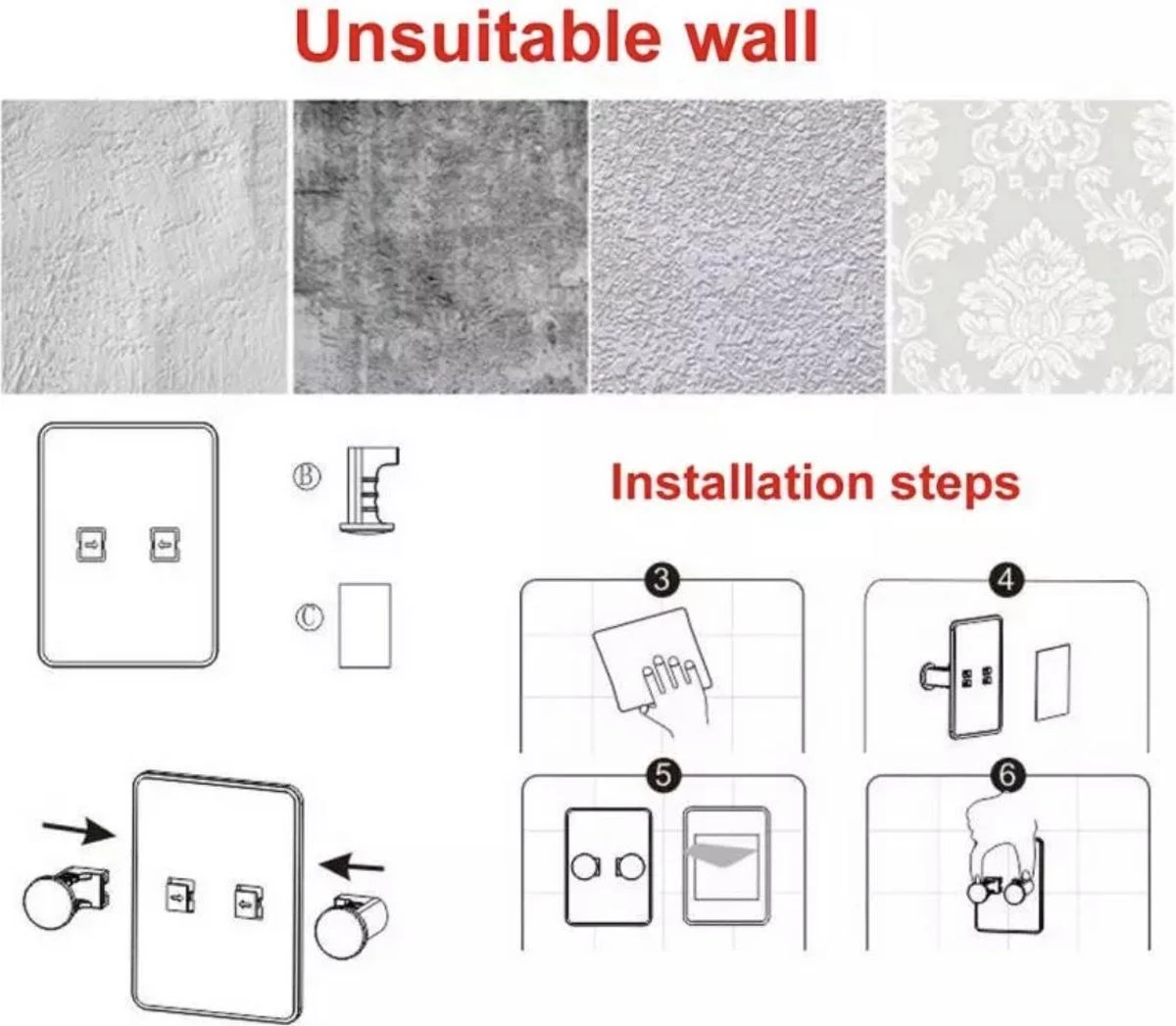 1 Stk Scheermes Houder Haak,Multi Purpose Plakken Haak Zelfklevende Scheren Razor Plug Haken Heavy Duty Voor Badkamer-Keuken 9 1 Stk Scheermes Houder Haak,Multi Purpose Plakken Haak Zelfklevende Scheren Razor Plug Haken Heavy Duty Voor Badkamer-Keuken - Afbeelding 7