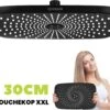 EcoRain – Regendouchekop XL 30 CM – Waterbesparende Douchekop – Hoge Druk – Rechthoekig – Groot – Regendouche - Zwart -Badkamer Wijs 1200x1048