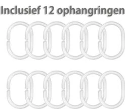 Douchegordijn 120x200 Cm (Small) - Met Ophangringen - Makkelijk Te Bevestigen - Waterdicht - Polyester - Sneldrogend En Anti Schimmel - Wasbaar En Duurzaam - Green Petals -Badkamer Wijs 1200x1048 4