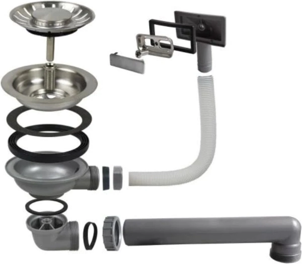 Korfplug Met Overloop Voor Mizzo Spoelbakken 3.5" | Gootsteen Afvoerplug | Crepine | Spoelunit Zeef | RVS 5 Korfplug Met Overloop Voor Mizzo Spoelbakken 3.5" | Gootsteen Afvoerplug | Crepine | Spoelunit Zeef | RVS - Afbeelding 3