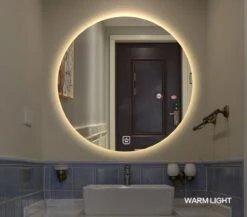 FENOMÉ Ronde Spiegel Met LED Verlichting Incl. Spiegelverwarming 80cm -Badkamer Wijs 1200x1052