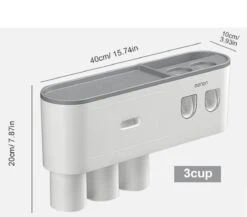 LuxeBass Tandenborstel Organizer | Tandenborstelhouder | Automatisch Tandpasta Dispenser | Met Lade En Opbergvak Voor Badkamer - LB544 -Badkamer Wijs 1200x1053 1