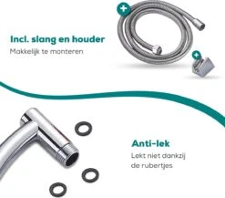 Merkloos Regendouchekop XL - Met Slang En Houder - Vierkant - ø 28 Cm - Handdouche - Hoge Druk -Badkamer Wijs 1200x1053 6