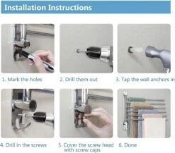 Handdokenrek Badkamer - Handdoekhouder RVS 180° Draaibare Badhanddoekhouder Met 6 Armen Zwenkarm Handdoekenrek Wandmontage Met Haken Badkamerhanddoekhouders Voor Badkamer, Keuken En Kledingkast - (WK 02123) 12 Handdokenrek Badkamer - Handdoekhouder RVS 180° Draaibare Badhanddoekhouder Met 6 Armen Zwenkarm Handdoekenrek Wandmontage Met Haken Badkamerhanddoekhouders Voor Badkamer, Keuken En Kledingkast - (WK 02123) -Badkamer Wijs 1200x1054