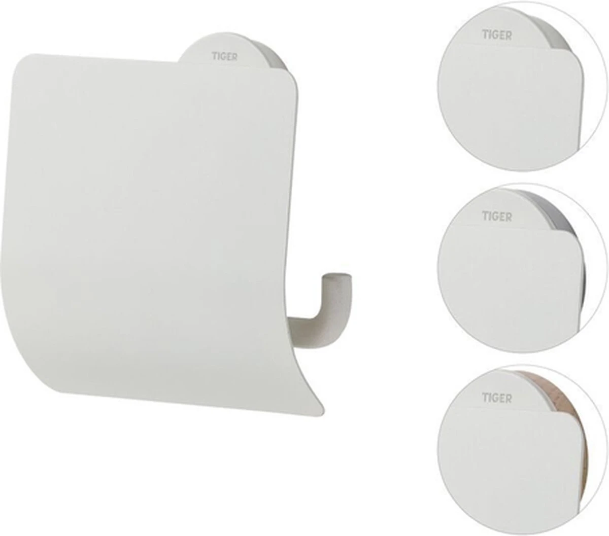 Tiger Urban - Toiletrolhouder Met Klep - Wit 17 Tiger Urban - Toiletrolhouder Met Klep - Wit - Afbeelding 15