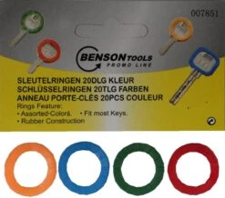 Benson Universele Sleutelringen Kleur - 20 Stuks