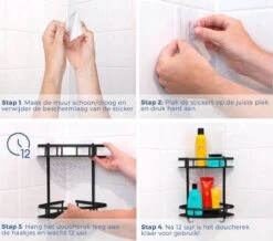Merkloos Zelfklevend Doucherek 2 Laags - Ophangbaar Hoek Badrek Met Zuignap - Hangend Badkamer Rekje - Douchemandje - Geschikt Voor Muur/Wand Bevestiging - Ophangen Zonder Boren En Schroeven - Roestvrij - Mat Zwart 11 Merkloos Zelfklevend Doucherek 2 Laags - Ophangbaar Hoek Badrek Met Zuignap - Hangend Badkamer Rekje - Douchemandje - Geschikt Voor Muur/Wand Bevestiging - Ophangen Zonder Boren En Schroeven - Roestvrij - Mat Zwart -Badkamer Wijs 1200x1061 1