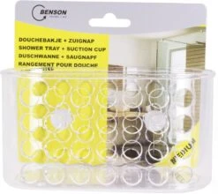 Douchebakje Transparant Met Zuignappen - 15.5 X 8 X 8 Cm - Inhoud 1 Liter - Badkamerspullen Bakjes - Badkamer Opbergbakjes / Organizers -Badkamer Wijs 1200x1069 4