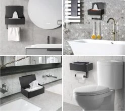 SHATY® WC Rolhouder - Toiletrolhouder - Opbergvak - Bakje - Plankje - Zonder Boren- WC Papier Houder - Toilet Papier Houder - Zwart - Badkameraccessoire - Toiletaccessoire - Inclusief Handoekhaak 17 SHATY® WC Rolhouder - Toiletrolhouder - Opbergvak - Bakje - Plankje - Zonder Boren- WC Papier Houder - Toilet Papier Houder - Zwart - Badkameraccessoire - Toiletaccessoire - Inclusief Handoekhaak -Badkamer Wijs 1200x1073 4