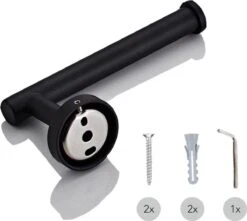 Merkloos Toiletrolhouder Zwart - Wc Rolhouder - Zwart - Toilet Rolhouder - Badkamer Accessoires - Toiletrolhouders -Badkamer Wijs 1200x1074