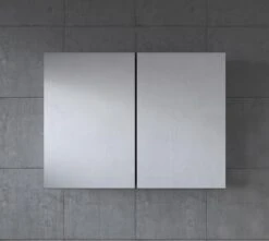 Badplaats Badkamerkast Leon 80 Cm X 20 Cm X 60 Cm - Zwart - Spiegelkast Badkamer -Badkamer Wijs 1200x1076