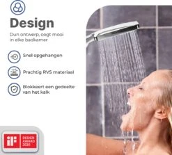 MaatWorkz - Waterbesparende Douchekop Vierkant + Douchetimer - Hoge Waterdruk - Luxe Design - 6 Standen 15 MaatWorkz - Waterbesparende Douchekop Vierkant + Douchetimer - Hoge Waterdruk - Luxe Design - 6 Standen -Badkamer Wijs 1200x1081 1