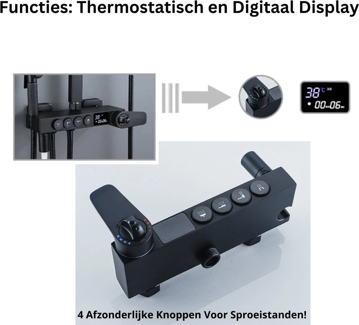 Merkloos TIB Douche Met Ingebouwde Thermostaat - Zonder Extra Stroomaansluiting - Thermostaatkraan V1 5 Merkloos TIB Douche Met Ingebouwde Thermostaat - Zonder Extra Stroomaansluiting - Thermostaatkraan V1 - Afbeelding 3