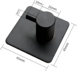 Merkloos Handdoekhaak Set Van 4 Stuks Zonder Boren RVS Zwart Vierkant Zelfklevend Badjas Theedoek Hanger Keuken Badkamer Handdoek Haakjes -Badkamer Wijs 1200x1100 2