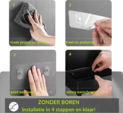 1FORME | Toiletrolhouder | WC-rolhouder | Met Plankje / Plateau | Met Opbergvak Vochtige Doekjes | RVS Zwart | Met Of Zonder Boren | -Badkamer Wijs 1200x1105 2