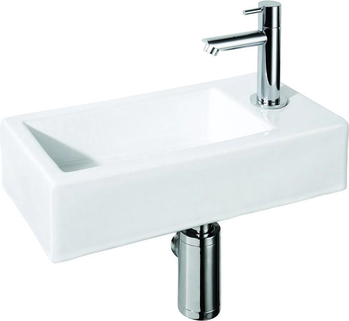 Differnz Helios Fonteinset - Wasbak Keramiek - Wit - Rechte Kraan - Chroom - Standaard Greep - 36 X 18 X 9 Cm 17 Differnz Helios Fonteinset - Wasbak Keramiek - Wit - Rechte Kraan - Chroom - Standaard Greep - 36 X 18 X 9 Cm - Afbeelding 15