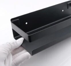 Merkloos Doucherek- Douchemand- Badkamerrek- Badkamer Organiser- Badkamer Organizer-Rekje Voor In De Douche- Badkamer Plank-Rekje Voor Shampoo- RVS- Zonder Boren- Zelfklevend- Rechthoek Vorm- Met Of Zonder Schroeven- Ophangbaar- Met Lijm- 20 Cm- Zwart -Badkamer Wijs 1200x1107 2