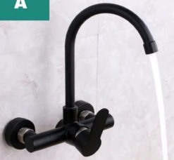 Merkloos Inbouw Wastafelkraan 8654-CB - Muurkraan - RVS - Mat Zwart -Badkamer Wijs 1200x1107 7