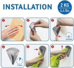 Zelfklevende Handdoekhouder Haakjes Set - Wand Ophang Haak Zelfklevend -Handdoekklem Keuken Ophanghaak Zonder Boren - Wand Theedoek / Handdoek Klem Houder - RVS - Set Van 4 Stuks - EVA 10 Zelfklevende Handdoekhouder Haakjes Set - Wand Ophang Haak Zelfklevend -Handdoekklem Keuken Ophanghaak Zonder Boren - Wand Theedoek / Handdoek Klem Houder - RVS - Set Van 4 Stuks - EVA -Badkamer Wijs 1200x1109 1