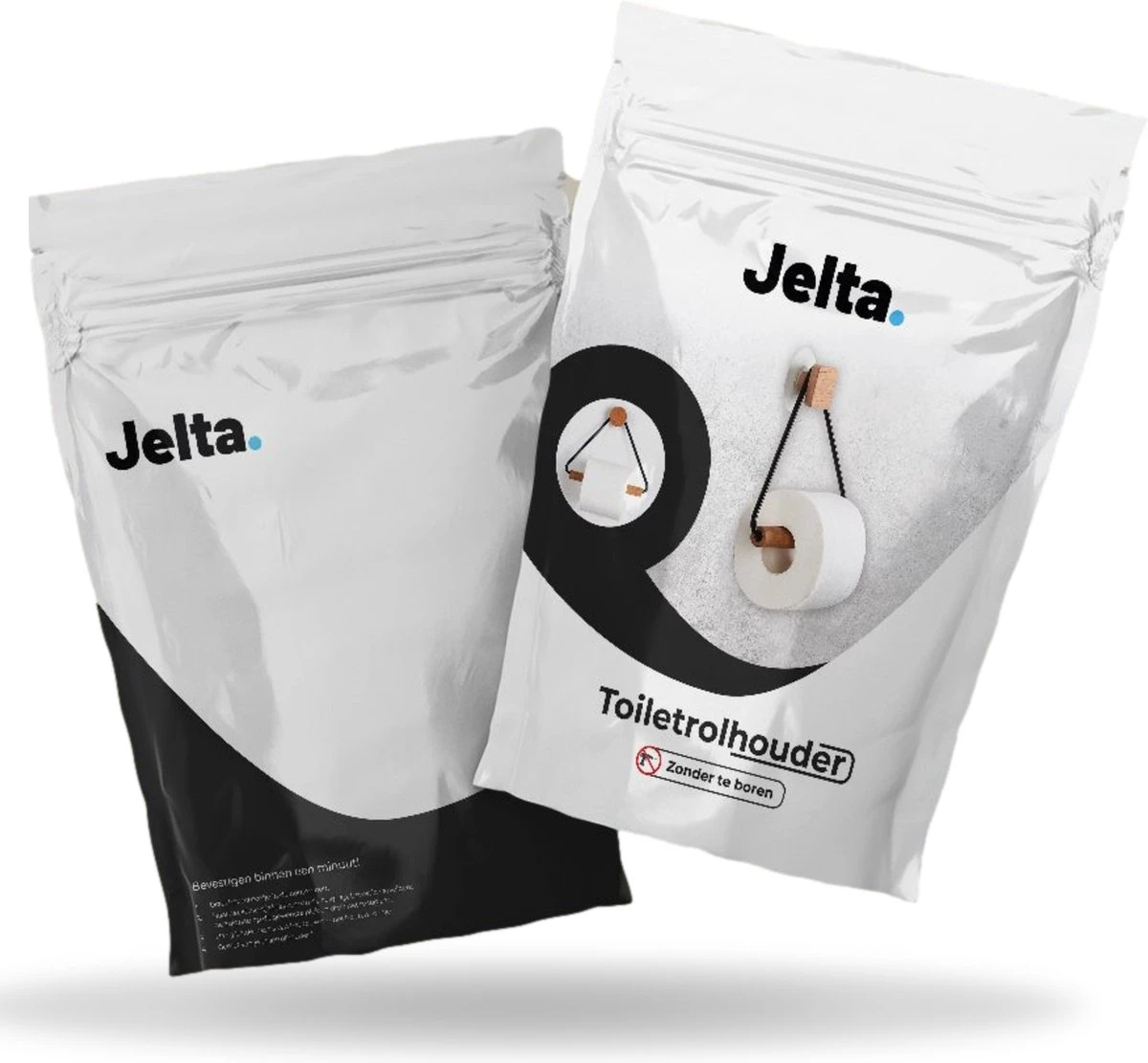 Toiletrolhouder Zonder Boren- Wc Rolhouder - Zuignap - Zelfklevend - Hout 13 Toiletrolhouder Zonder Boren- Wc Rolhouder - Zuignap - Zelfklevend - Hout - Afbeelding 11