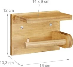 Relaxdays Toiletrolhouder Met Plankje - Wc-rolhouder Bamboe - Rolhouder Toilet - Hout 14 Relaxdays Toiletrolhouder Met Plankje - Wc-rolhouder Bamboe - Rolhouder Toilet - Hout -Badkamer Wijs 1200x1111 3