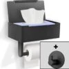 SHATY® WC Rolhouder - Toiletrolhouder - Opbergvak - Bakje - Plankje - Zonder Boren- WC Papier Houder - Toilet Papier Houder - Zwart - Badkameraccessoire - Toiletaccessoire - Inclusief Handoekhaak 2 SHATY® WC Rolhouder - Toiletrolhouder - Opbergvak - Bakje - Plankje - Zonder Boren- WC Papier Houder - Toilet Papier Houder - Zwart - Badkameraccessoire - Toiletaccessoire - Inclusief Handoekhaak -Badkamer Wijs 1200x1115 1