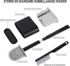 Lopoleis WC Borstel – Toiletborstel – Gesloten Bodem – WC Borstel Met Randreiniger – Siliconen – Zwart – WC Borstel Met Houder – Vrijstaand – Hangend – WC Borstel En Houder 21 Lopoleis WC Borstel – Toiletborstel – Gesloten Bodem – WC Borstel Met Randreiniger – Siliconen – Zwart – WC Borstel Met Houder – Vrijstaand – Hangend – WC Borstel En Houder -Badkamer Wijs 1200x1126 5