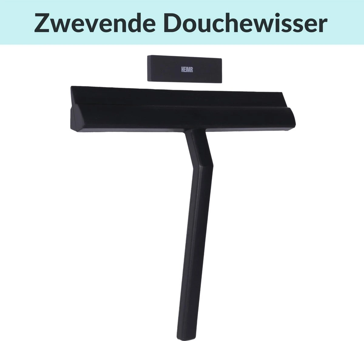 Douchewisser Zwart Met Magneetstrip - Badkamer Accessoires - Raamwisser - Trekker Douche - Silicone - 21cm X 20cm 3 Douchewisser Zwart Met Magneetstrip - Badkamer Accessoires - Raamwisser - Trekker Douche - Silicone - 21cm X 20cm