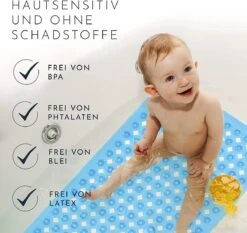 Douchemat Antislip - Badmat - 88x40cm - Antislipmat Voor Douche - Rubber - Blauwbad Mat -Badkamer Wijs 1200x1131 7
