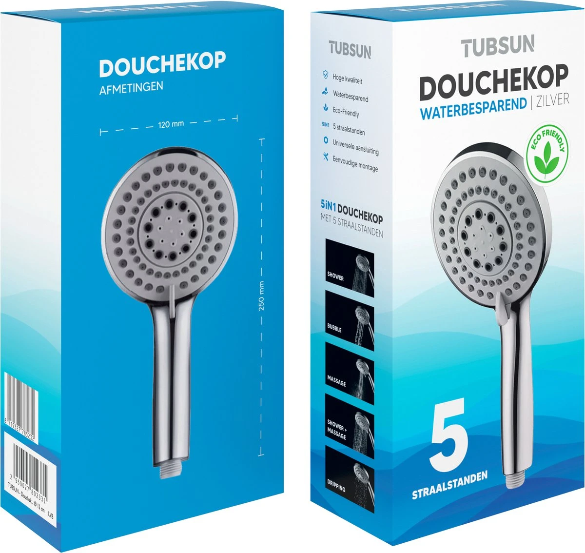 TUBSUN Waterbesparende Douchekop - Handdouche - Regendouche - 50% Waterbesparend - 5 Sproeistanden 7 TUBSUN Waterbesparende Douchekop - Handdouche - Regendouche - 50% Waterbesparend - 5 Sproeistanden - Afbeelding 5