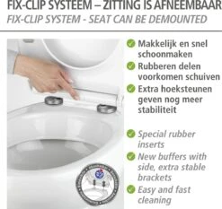 WENKO WC Bril Gubbio - Antibacterieel Wit Duroplast - Easy-Close Sluiting - Fix-Clip Bevestiging In RVS - Belastbaar Tot 350 Kg - Toiletbril - Toiletzitting -Badkamer Wijs 1200x1134 9