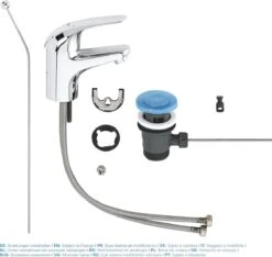 GROHE Euroeco Wastafelkraan - Met Trekwaste - Chroom - 23262000 -Badkamer Wijs 1200x1135 3