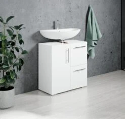 Badplaats Wastafel Onderkast Mars 60 Cm X 30 Cm X 60 Cm - Wit - Badkamerkast – Staand Wastafelmeubel -Badkamer Wijs 1200x1138 12