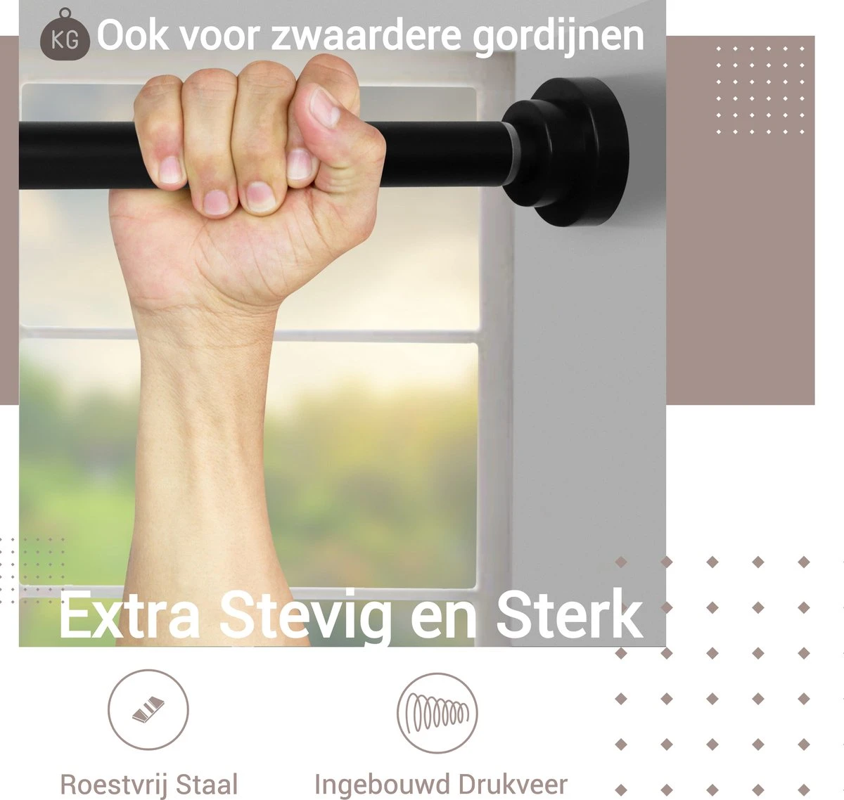 Qproducts Gordijnroede Zonder Boren - 65 Tot 100 Cm - Uitschuifbaar Douchegordijnstang - Uitschuifbare Klemstang - Metaal Zwart 7 Qproducts Gordijnroede Zonder Boren - 65 Tot 100 Cm - Uitschuifbaar Douchegordijnstang - Uitschuifbare Klemstang - Metaal Zwart - Afbeelding 5