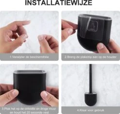 WC Borstel – Siliconen – Zwart – WC Borstel Met Houder – Vrijstaand – Hangend – WC Borstel En Houder – WC Borstel Zwart -Badkamer Wijs 1200x1143 12
