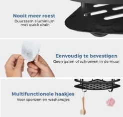 Merkloos Zelfklevend Doucherek 2 Laags - Ophangbaar Hoek Badrek Met Zuignap - Hangend Badkamer Rekje - Douchemandje - Geschikt Voor Muur/Wand Bevestiging - Ophangen Zonder Boren En Schroeven - Roestvrij - Mat Zwart 12 Merkloos Zelfklevend Doucherek 2 Laags - Ophangbaar Hoek Badrek Met Zuignap - Hangend Badkamer Rekje - Douchemandje - Geschikt Voor Muur/Wand Bevestiging - Ophangen Zonder Boren En Schroeven - Roestvrij - Mat Zwart -Badkamer Wijs 1200x1143 15