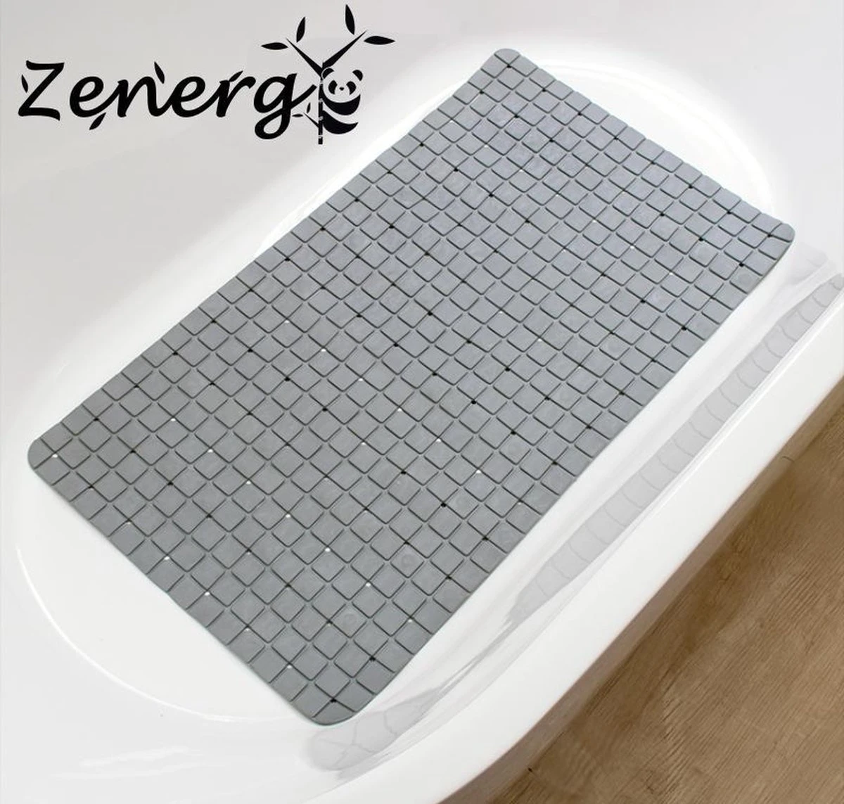 Zenergy Badmat - Antislipmat - Douchemat - Grijs - 70x40cm - Antislipmat Bad - Antislipmat Douche - Schimmelbestendig - Met Zuignappen - Wasbaar 6 Zenergy Badmat - Antislipmat - Douchemat - Grijs - 70x40cm - Antislipmat Bad - Antislipmat Douche - Schimmelbestendig - Met Zuignappen - Wasbaar - Afbeelding 4