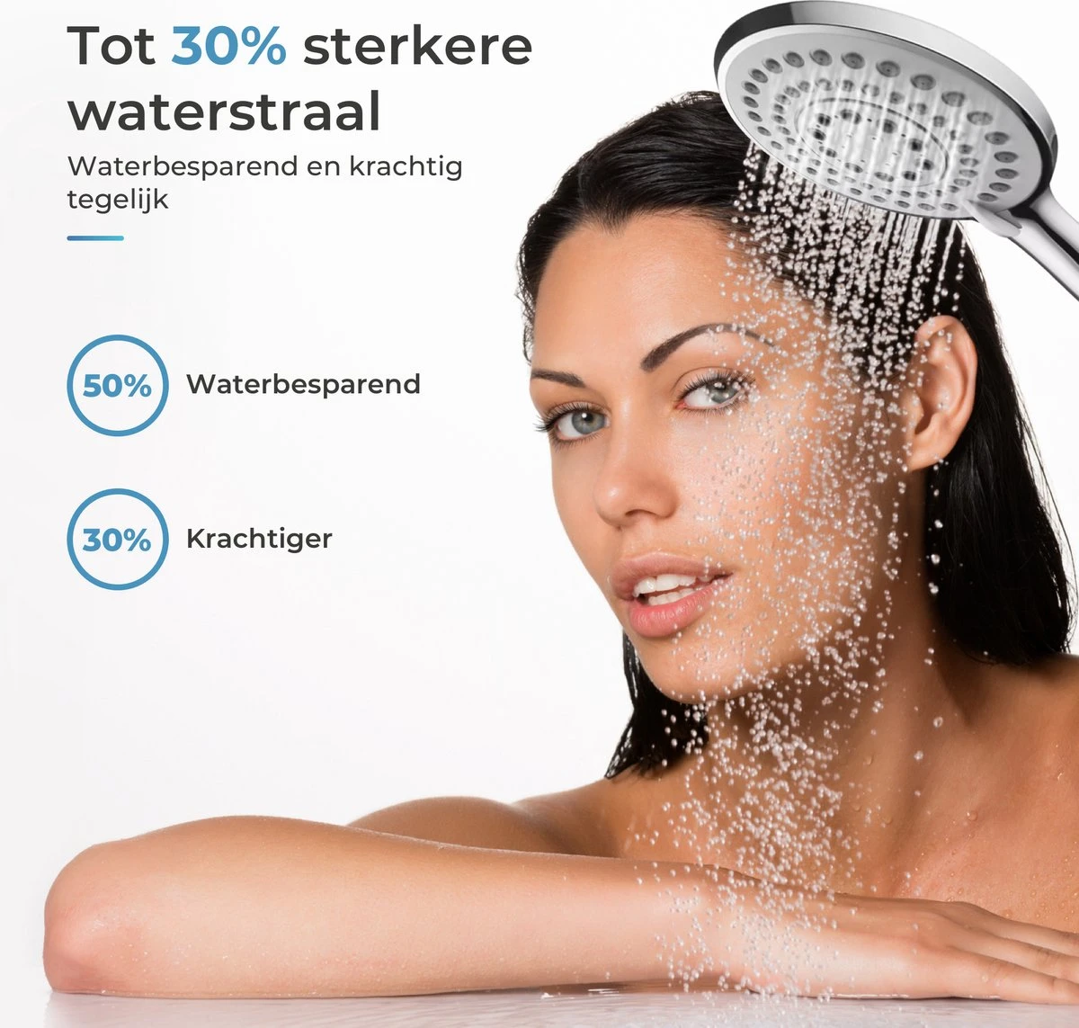 TUBSUN Waterbesparende Douchekop - Handdouche - Regendouche - 50% Waterbesparend - 5 Sproeistanden 5 TUBSUN Waterbesparende Douchekop - Handdouche - Regendouche - 50% Waterbesparend - 5 Sproeistanden - Afbeelding 3