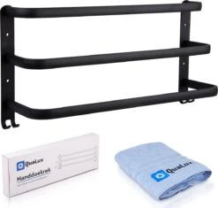 Qualux® Handdoekrek Inclusief Handdoek - 3 Stangen - Badkamer - Handdoekrek Zwart - Handdoekstang - Handdoekhouder - Handdoekenrek 13 Qualux® Handdoekrek Inclusief Handdoek - 3 Stangen - Badkamer - Handdoekrek Zwart - Handdoekstang - Handdoekhouder - Handdoekenrek -Badkamer Wijs 1200x1143 9