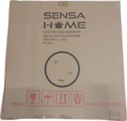 SensaHome - Led Wandspiegel Rond - Ronde Badkamerspiegel Frameloos Met LED Verlichting - Wand Gemonteerd - Anti-Condens - 2700K/4500K/6400K - Warm/Neutraal/Koud Wit - 70CM -Badkamer Wijs 1200x1146