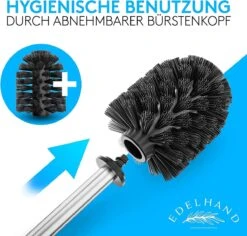 EDELHAND© Toiletpapierhouder Staand Als Toiletset [met GRATIS Toiletborstel] - Roestvrijstalen Toiletpapierhouder Staand Met Toiletborstel En Toiletpapieropslag - Toiletset Met Dienblad -Badkamer Wijs 1200x1146 6