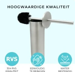 VDN Stainless Toiletborstel Met Houder - Toiletborstelhouder - Zilver - Wc Borstel Met Houder - RVS - Vrijstaand -Badkamer Wijs 1200x1146 8