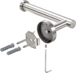 Wc Rol Houder RVS - Mat - Toiletrolhouder - Industrieel - Hangende Wc Rolhouder - Grijs - Zilver -Badkamer Wijs 1200x1148 3