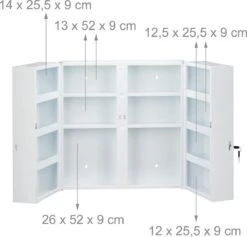 Relaxdays Medicijnkastje Afsluitbaar - Medicatiekastje - Badkamerkast Medicijnen - Wit 17 Relaxdays Medicijnkastje Afsluitbaar - Medicatiekastje - Badkamerkast Medicijnen - Wit -Badkamer Wijs 1200x1149 7