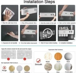 Tandenborstelhouder Badkamer - LB545 – Elektrische Tandenborstel Houder - Opbergbox - Tandenborstel - Automatische Tandpasta Knijper Dispenser - Badkamer Accessoires 9 Tandenborstelhouder Badkamer - LB545 – Elektrische Tandenborstel Houder - Opbergbox - Tandenborstel - Automatische Tandpasta Knijper Dispenser - Badkamer Accessoires -Badkamer Wijs 1200x1150 8