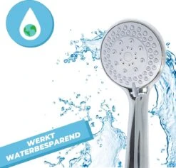 Douchekop Met Slang - Universeel - 5 Luxe Straalstanden - Chroom En RVS - Incl. Wandhouder -Badkamer Wijs 1200x1152 3