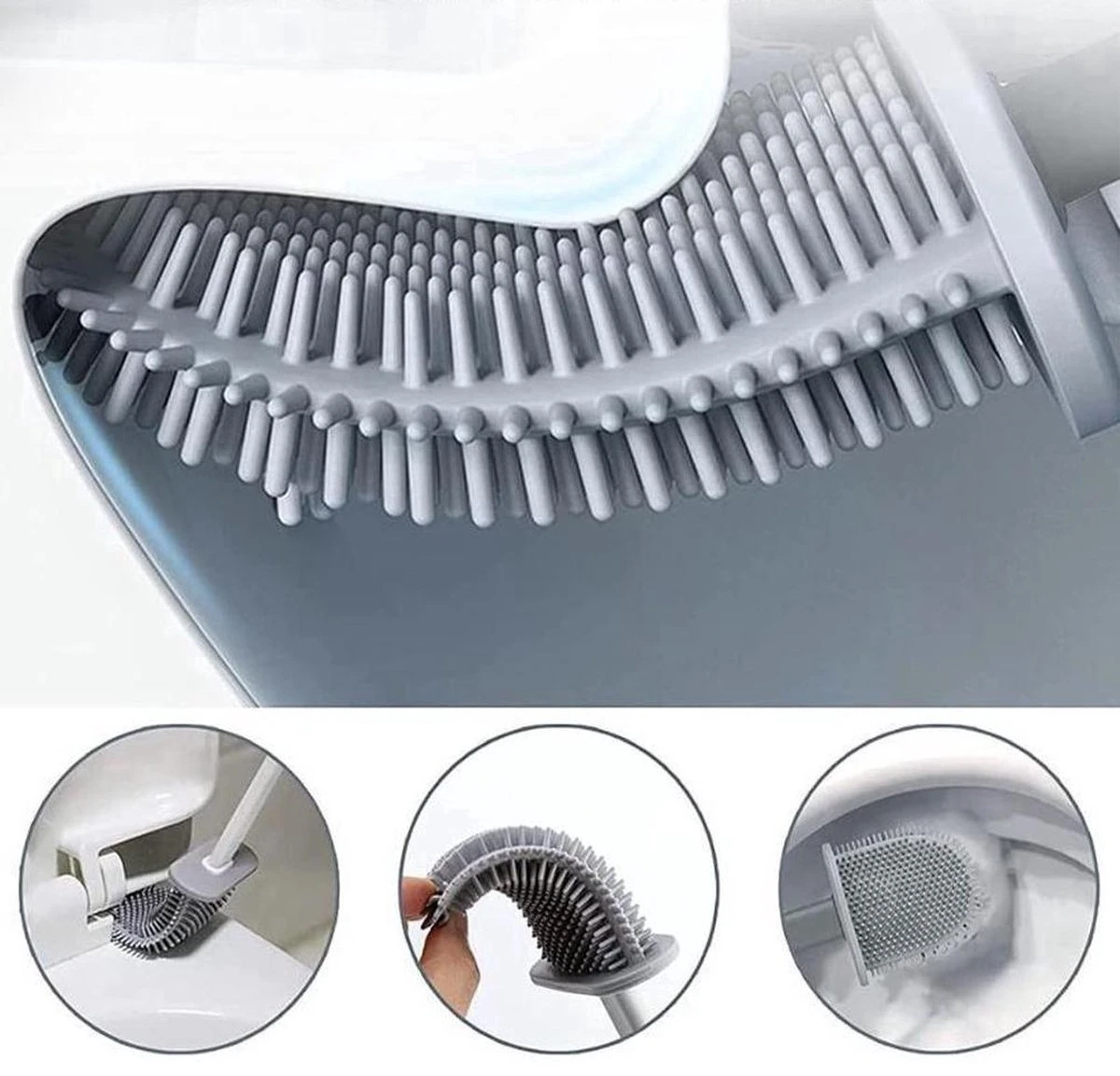 WC Borstel – Siliconen – Zwart – WC Borstel Met Houder – Vrijstaand – Hangend – WC Borstel En Houder – WC Borstel Zwart 12 WC Borstel – Siliconen – Zwart – WC Borstel Met Houder – Vrijstaand – Hangend – WC Borstel En Houder – WC Borstel Zwart - Afbeelding 10