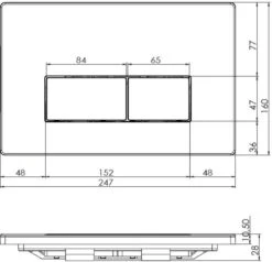 Konig - Bedieningspaneel - Toilet - Mat Zwart - Geberit UP320/UP720 -Badkamer Wijs 1200x1155 19