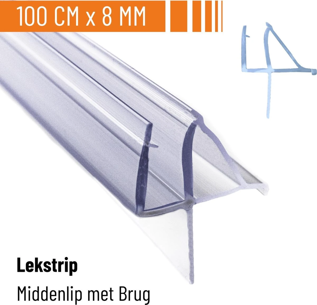Simple Fix Douchestrip - Douchedeurafdichting - Dorpel - Waterkering - Lekstrip - 100cm Lang - 8mm Glasdikte 3 Simple Fix Douchestrip - Douchedeurafdichting - Dorpel - Waterkering - Lekstrip - 100cm Lang - 8mm Glasdikte